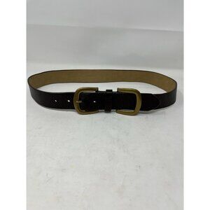 Talbots Womens S Leather Brown Belt Double Buckle Fits 29.5" - 33.5"